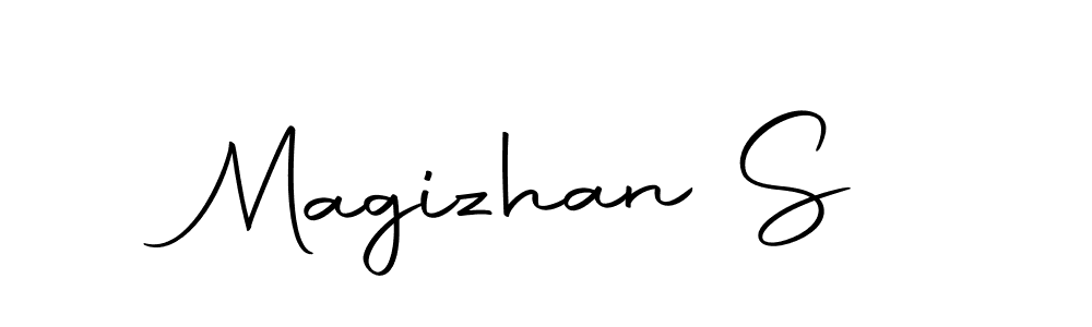 if you are searching for the best signature style for your name Magizhan S. so please give up your signature search. here we have designed multiple signature styles  using Autography-DOLnW. Magizhan S signature style 10 images and pictures png