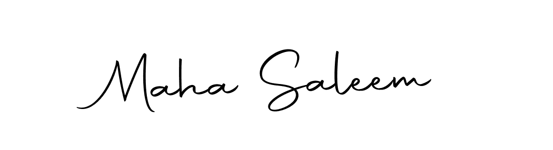 Make a beautiful signature design for name Maha Saleem. With this signature (Autography-DOLnW) style, you can create a handwritten signature for free. Maha Saleem signature style 10 images and pictures png