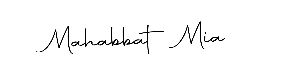 Create a beautiful signature design for name Mahabbat Mia. With this signature (Autography-DOLnW) fonts, you can make a handwritten signature for free. Mahabbat Mia signature style 10 images and pictures png