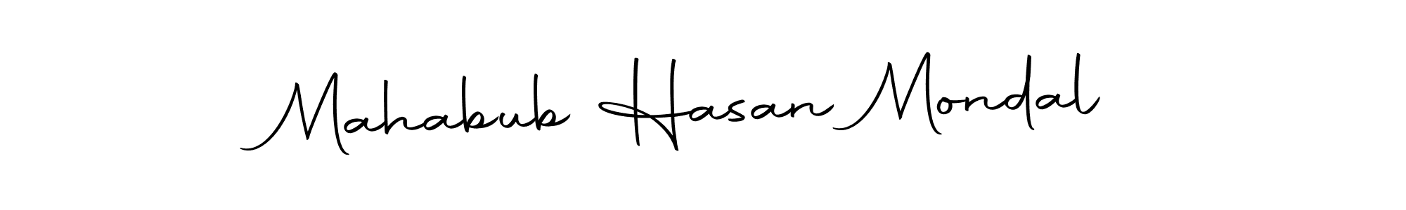 How to make Mahabub Hasan Mondal name signature. Use Autography-DOLnW style for creating short signs online. This is the latest handwritten sign. Mahabub Hasan Mondal signature style 10 images and pictures png