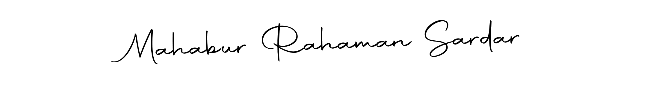 How to make Mahabur Rahaman Sardar name signature. Use Autography-DOLnW style for creating short signs online. This is the latest handwritten sign. Mahabur Rahaman Sardar signature style 10 images and pictures png