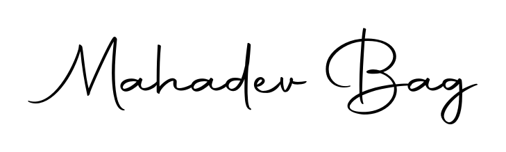Download transparent PNG signature for name Mahadev Bag styled with Autography-DOLnW font. Ready to paste directly into PDF and Word agreements. Mahadev Bag signature style 10 images and pictures png