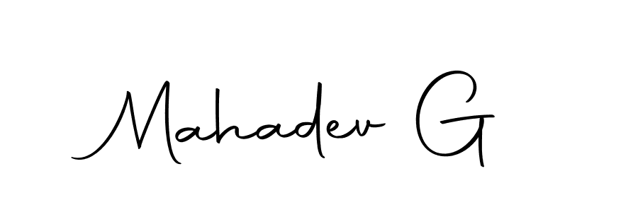 You can use this online signature creator to create a handwritten signature for the name Mahadev G. This is the best online autograph maker. Mahadev G signature style 10 images and pictures png