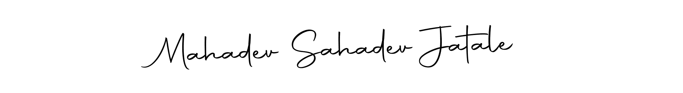 The best way (Autography-DOLnW) to make a short signature is to pick only two or three words in your name. The name Mahadev Sahadev Jatale include a total of six letters. For converting this name. Mahadev Sahadev Jatale signature style 10 images and pictures png