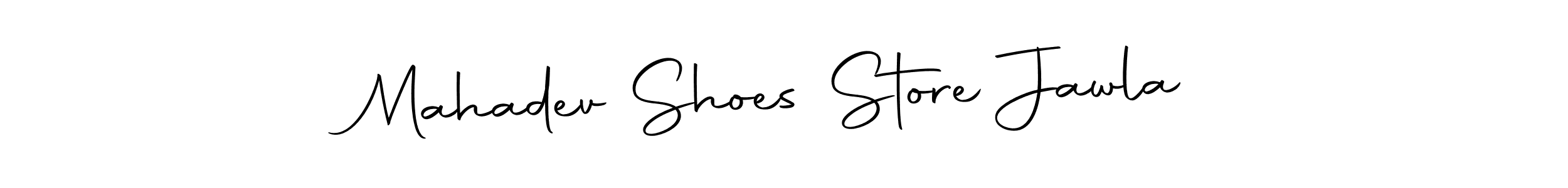 How to make Mahadev Shoes Store Jawla name signature. Use Autography-DOLnW style for creating short signs online. This is the latest handwritten sign. Mahadev Shoes Store Jawla signature style 10 images and pictures png