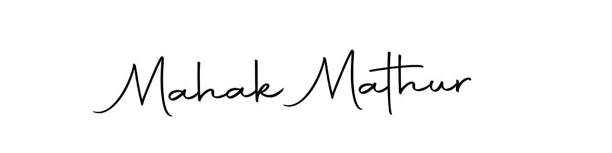Use a signature maker to create a handwritten signature online. With this signature software, you can design (Autography-DOLnW) your own signature for name Mahak Mathur. Mahak Mathur signature style 10 images and pictures png