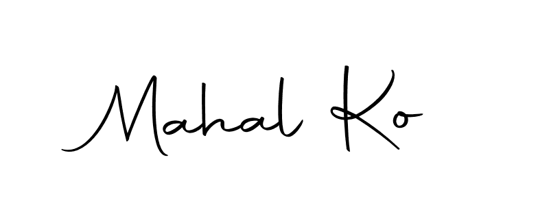 How to make Mahal Ko name signature. Use Autography-DOLnW style for creating short signs online. This is the latest handwritten sign. Mahal Ko signature style 10 images and pictures png