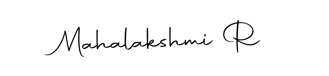 How to make Mahalakshmi R name signature. Use Autography-DOLnW style for creating short signs online. This is the latest handwritten sign. Mahalakshmi R signature style 10 images and pictures png