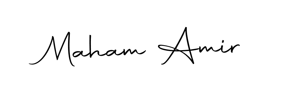 The best way (Autography-DOLnW) to make a short signature is to pick only two or three words in your name. The name Maham Amir include a total of six letters. For converting this name. Maham Amir signature style 10 images and pictures png