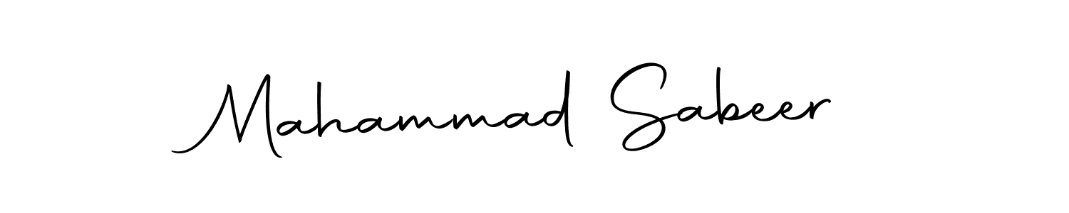 How to make Mahammad Sabeer name signature. Use Autography-DOLnW style for creating short signs online. This is the latest handwritten sign. Mahammad Sabeer signature style 10 images and pictures png