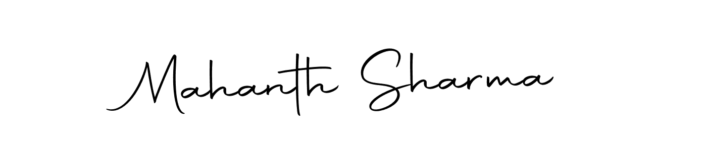 Design your own signature with our free online signature maker. With this signature software, you can create a handwritten (Autography-DOLnW) signature for name Mahanth Sharma. Mahanth Sharma signature style 10 images and pictures png
