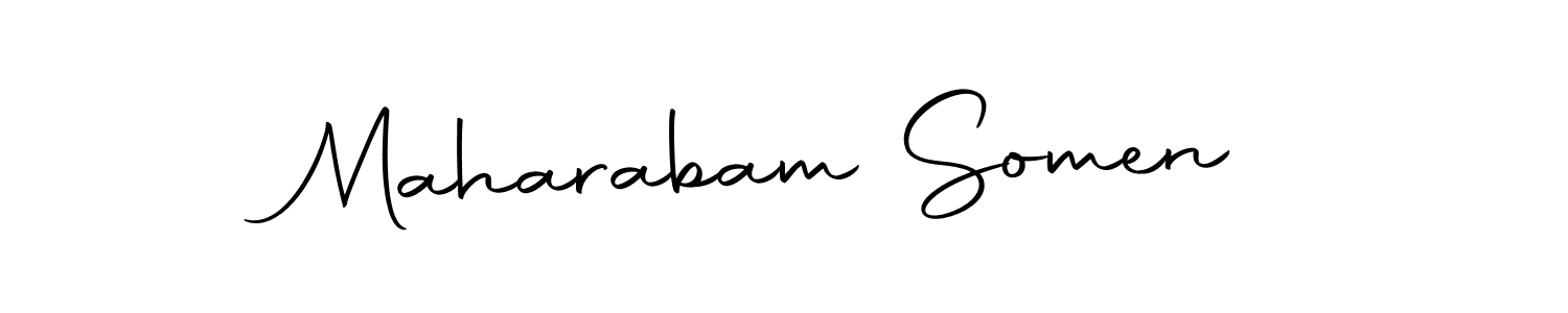 Once you've used our free online signature maker to create your best signature Autography-DOLnW style, it's time to enjoy all of the benefits that Maharabam Somen name signing documents. Maharabam Somen signature style 10 images and pictures png
