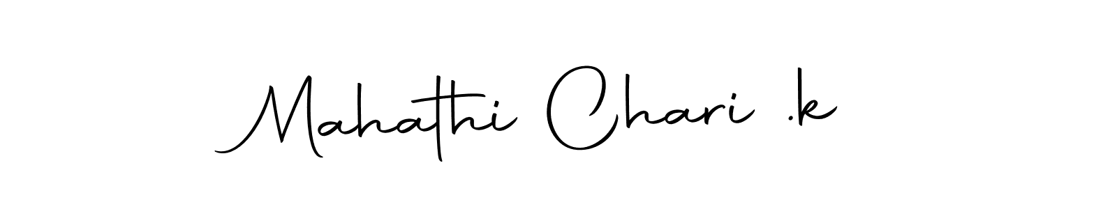 How to make Mahathi Chari .k name signature. Use Autography-DOLnW style for creating short signs online. This is the latest handwritten sign. Mahathi Chari .k signature style 10 images and pictures png