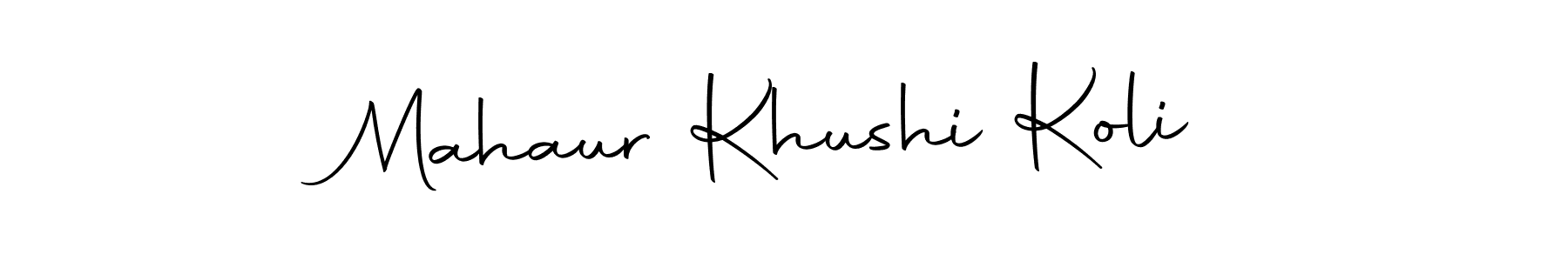 Design your own signature with our free online signature maker. With this signature software, you can create a handwritten (Autography-DOLnW) signature for name Mahaur Khushi Koli. Mahaur Khushi Koli signature style 10 images and pictures png