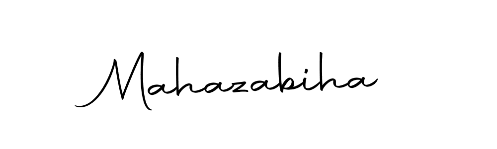 Make a beautiful signature design for name Mahazabiha. With this signature (Autography-DOLnW) style, you can create a handwritten signature for free. Mahazabiha signature style 10 images and pictures png