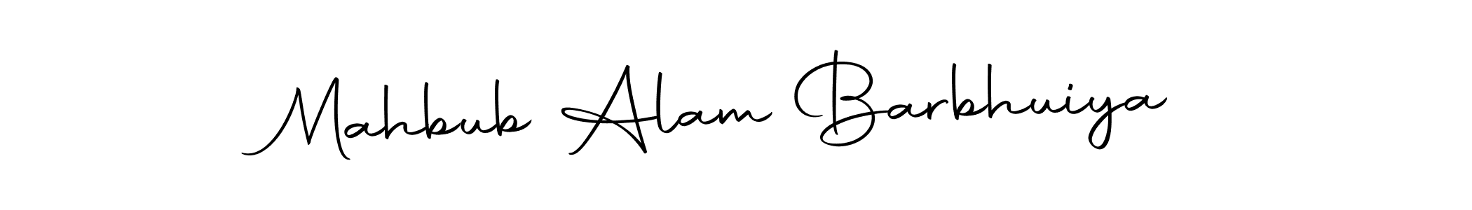 How to make Mahbub Alam Barbhuiya name signature. Use Autography-DOLnW style for creating short signs online. This is the latest handwritten sign. Mahbub Alam Barbhuiya signature style 10 images and pictures png