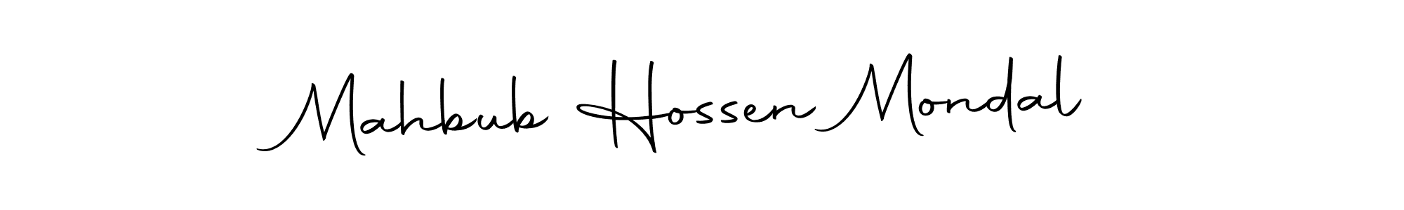 How to make Mahbub Hossen Mondal name signature. Use Autography-DOLnW style for creating short signs online. This is the latest handwritten sign. Mahbub Hossen Mondal signature style 10 images and pictures png