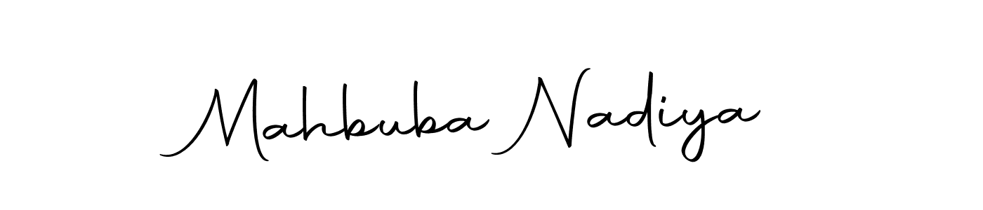You should practise on your own different ways (Autography-DOLnW) to write your name (Mahbuba Nadiya) in signature. don't let someone else do it for you. Mahbuba Nadiya signature style 10 images and pictures png