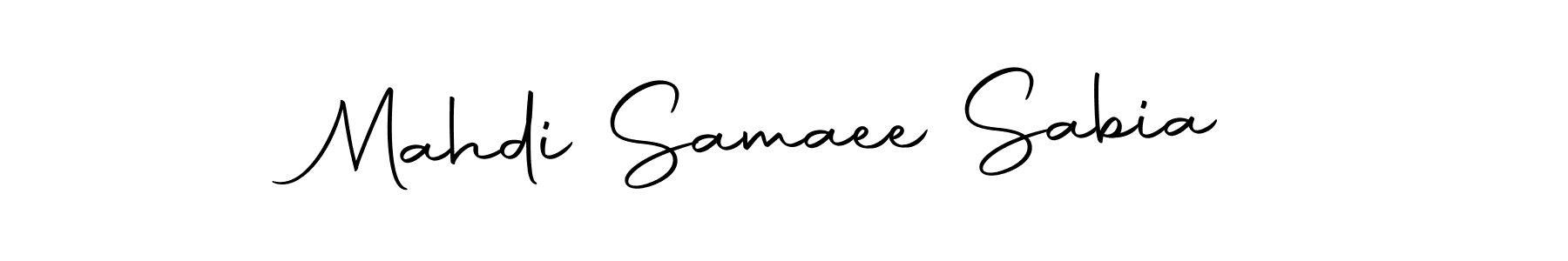 Create a beautiful signature design for name Mahdi Samaee Sabia. With this signature (Autography-DOLnW) fonts, you can make a handwritten signature for free. Mahdi Samaee Sabia signature style 10 images and pictures png