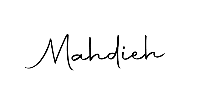 Make a beautiful signature design for name Mahdieh. With this signature (Autography-DOLnW) style, you can create a handwritten signature for free. Mahdieh signature style 10 images and pictures png