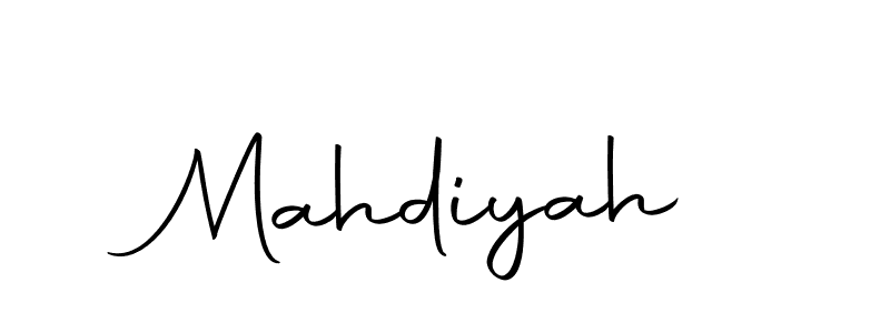 How to make Mahdiyah signature? Autography-DOLnW is a professional autograph style. Create handwritten signature for Mahdiyah name. Mahdiyah signature style 10 images and pictures png