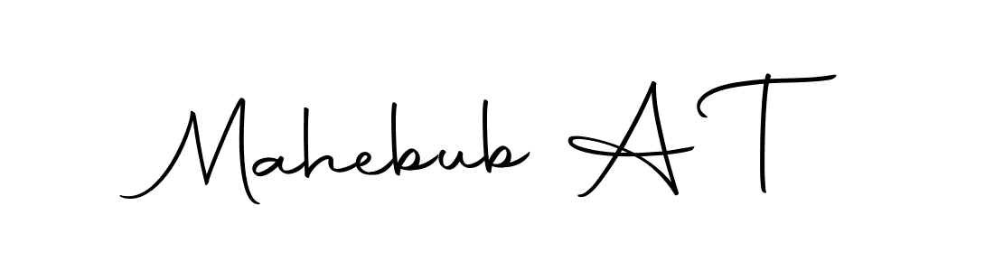 The best way (Autography-DOLnW) to make a short signature is to pick only two or three words in your name. The name Mahebub A T include a total of six letters. For converting this name. Mahebub A T signature style 10 images and pictures png