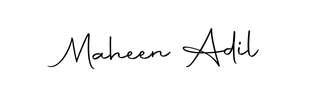 How to make Maheen Adil name signature. Use Autography-DOLnW style for creating short signs online. This is the latest handwritten sign. Maheen Adil signature style 10 images and pictures png