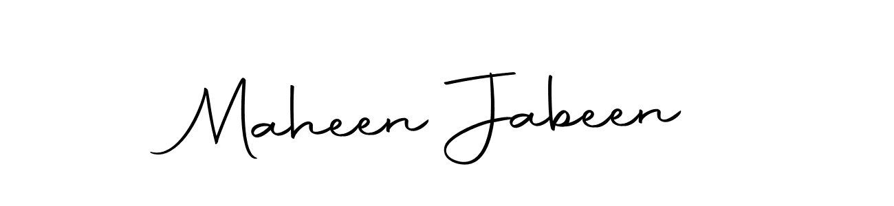 How to make Maheen Jabeen name signature. Use Autography-DOLnW style for creating short signs online. This is the latest handwritten sign. Maheen Jabeen signature style 10 images and pictures png