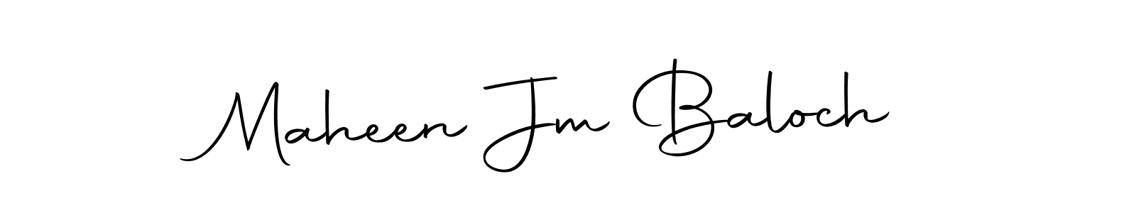 How to make Maheen Jm Baloch name signature. Use Autography-DOLnW style for creating short signs online. This is the latest handwritten sign. Maheen Jm Baloch signature style 10 images and pictures png