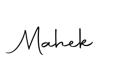 Use a signature maker to create a handwritten signature online. With this signature software, you can design (Autography-DOLnW) your own signature for name Mahek. Mahek signature style 10 images and pictures png