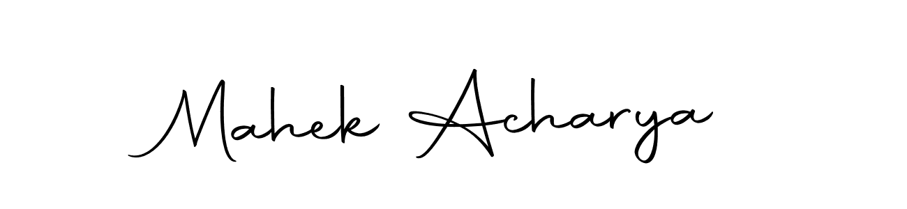 You should practise on your own different ways (Autography-DOLnW) to write your name (Mahek Acharya) in signature. don't let someone else do it for you. Mahek Acharya signature style 10 images and pictures png