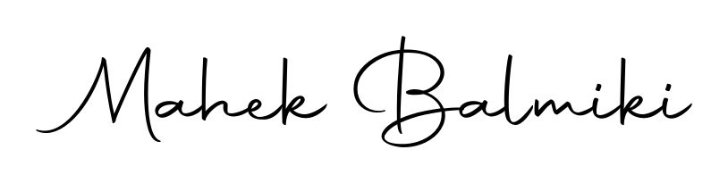 How to make Mahek Balmiki signature? Autography-DOLnW is a professional autograph style. Create handwritten signature for Mahek Balmiki name. Mahek Balmiki signature style 10 images and pictures png