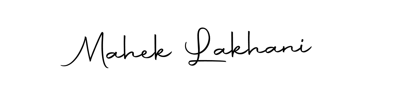 You should practise on your own different ways (Autography-DOLnW) to write your name (Mahek Lakhani) in signature. don't let someone else do it for you. Mahek Lakhani signature style 10 images and pictures png