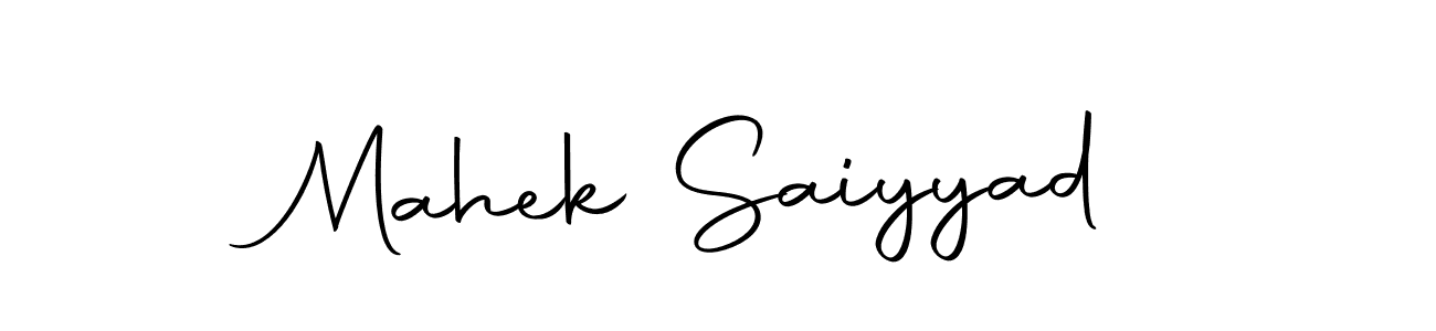 Make a beautiful signature design for name Mahek Saiyyad. With this signature (Autography-DOLnW) style, you can create a handwritten signature for free. Mahek Saiyyad signature style 10 images and pictures png