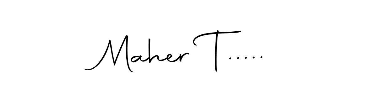 Make a beautiful signature design for name Maher T...... With this signature (Autography-DOLnW) style, you can create a handwritten signature for free. Maher T..... signature style 10 images and pictures png