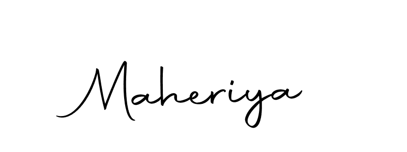 Design your own signature with our free online signature maker. With this signature software, you can create a handwritten (Autography-DOLnW) signature for name Maheriya. Maheriya signature style 10 images and pictures png