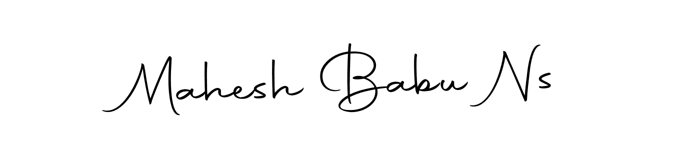 How to make Mahesh Babu Ns name signature. Use Autography-DOLnW style for creating short signs online. This is the latest handwritten sign. Mahesh Babu Ns signature style 10 images and pictures png