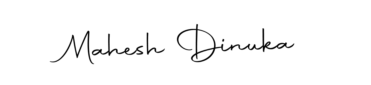 How to make Mahesh Dinuka name signature. Use Autography-DOLnW style for creating short signs online. This is the latest handwritten sign. Mahesh Dinuka signature style 10 images and pictures png