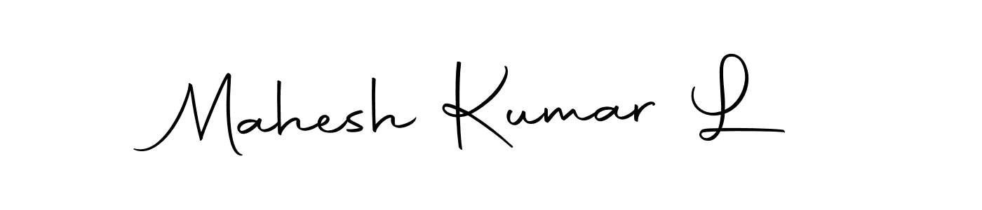 The best way (Autography-DOLnW) to make a short signature is to pick only two or three words in your name. The name Mahesh Kumar L include a total of six letters. For converting this name. Mahesh Kumar L signature style 10 images and pictures png