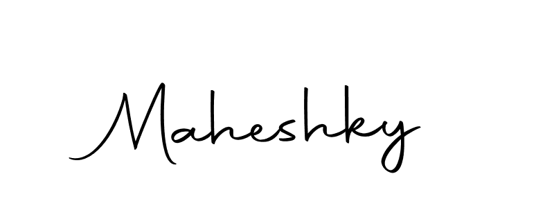 Use a signature maker to create a handwritten signature online. With this signature software, you can design (Autography-DOLnW) your own signature for name Maheshky. Maheshky signature style 10 images and pictures png