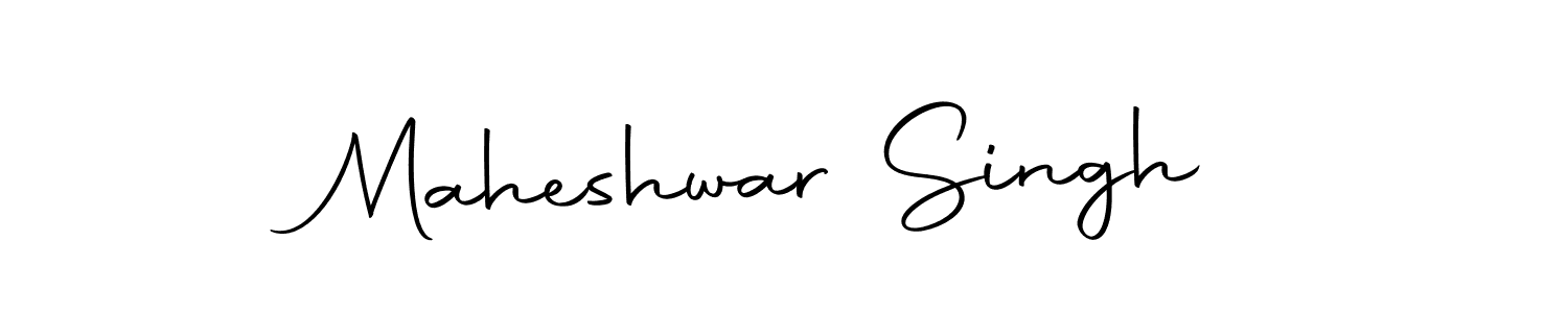 How to make Maheshwar Singh name signature. Use Autography-DOLnW style for creating short signs online. This is the latest handwritten sign. Maheshwar Singh signature style 10 images and pictures png