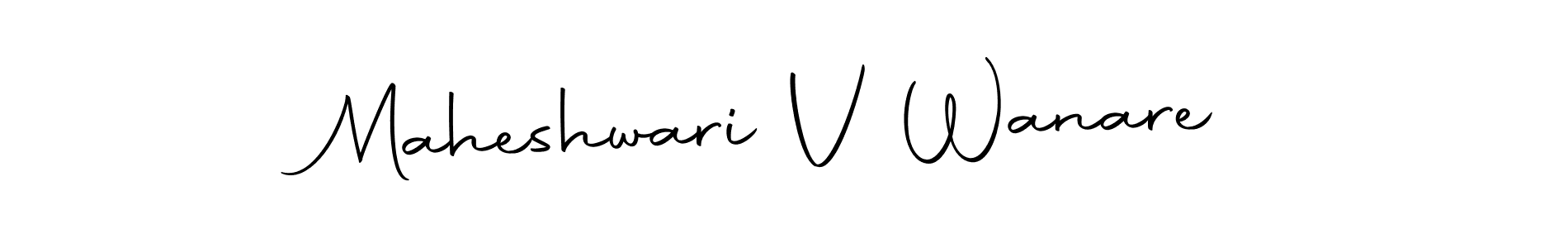How to make Maheshwari V Wanare name signature. Use Autography-DOLnW style for creating short signs online. This is the latest handwritten sign. Maheshwari V Wanare signature style 10 images and pictures png