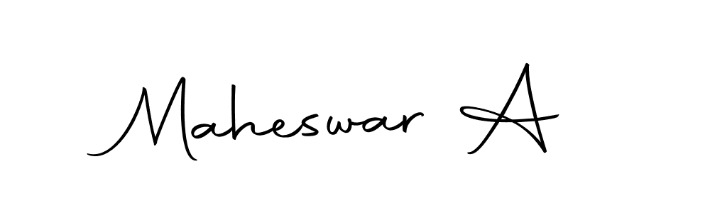 How to make Maheswar A name signature. Use Autography-DOLnW style for creating short signs online. This is the latest handwritten sign. Maheswar A signature style 10 images and pictures png