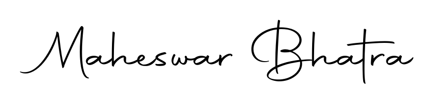 Maheswar Bhatra stylish signature style. Best Handwritten Sign (Autography-DOLnW) for my name. Handwritten Signature Collection Ideas for my name Maheswar Bhatra. Maheswar Bhatra signature style 10 images and pictures png