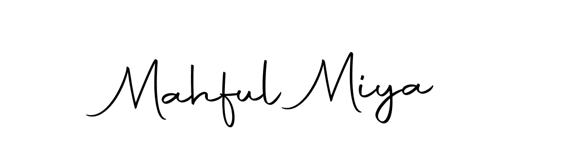 The best way (Autography-DOLnW) to make a short signature is to pick only two or three words in your name. The name Mahful Miya include a total of six letters. For converting this name. Mahful Miya signature style 10 images and pictures png
