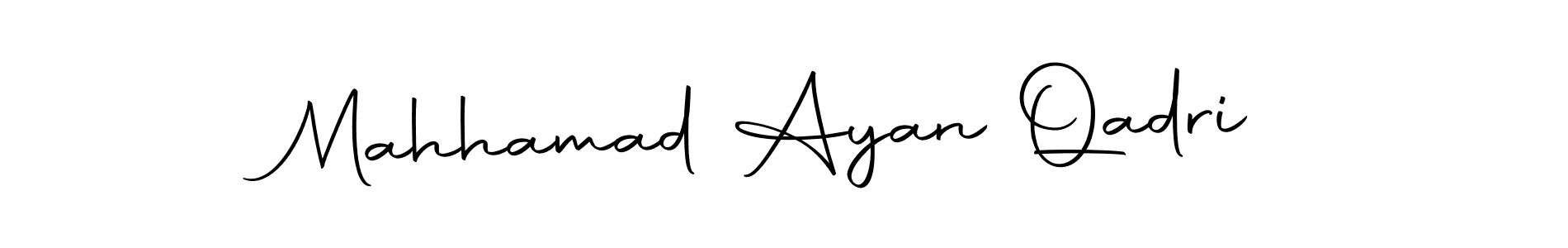 Also we have Mahhamad Ayan Qadri name is the best signature style. Create professional handwritten signature collection using Autography-DOLnW autograph style. Mahhamad Ayan Qadri signature style 10 images and pictures png