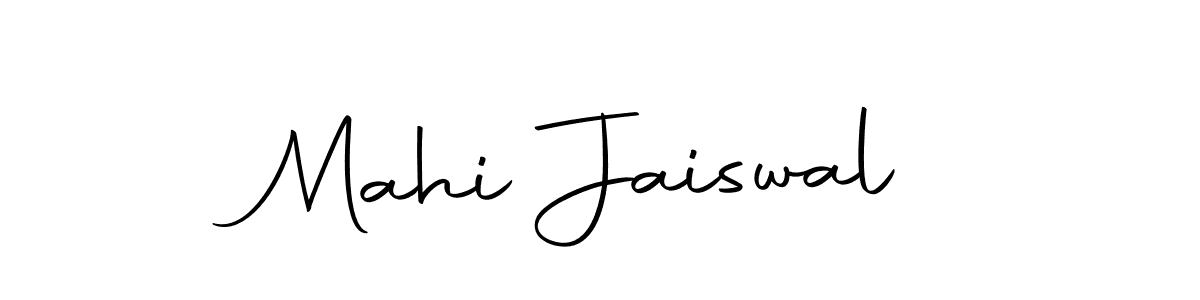 How to make Mahi Jaiswal name signature. Use Autography-DOLnW style for creating short signs online. This is the latest handwritten sign. Mahi Jaiswal signature style 10 images and pictures png