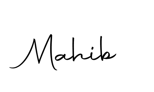 Use a signature maker to create a handwritten signature online. With this signature software, you can design (Autography-DOLnW) your own signature for name Mahib. Mahib signature style 10 images and pictures png