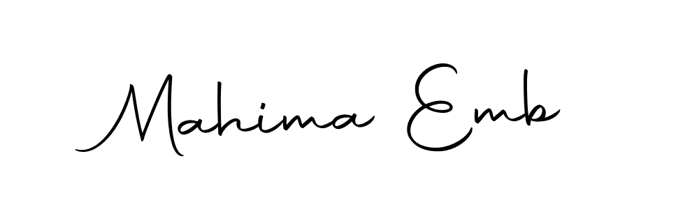 How to make Mahima Emb signature? Autography-DOLnW is a professional autograph style. Create handwritten signature for Mahima Emb name. Mahima Emb signature style 10 images and pictures png