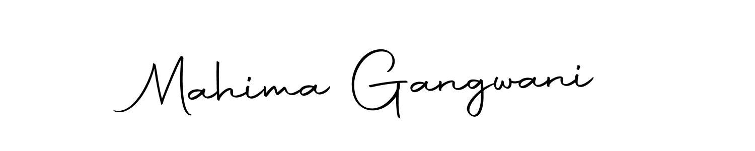 Design your own signature with our free online signature maker. With this signature software, you can create a handwritten (Autography-DOLnW) signature for name Mahima Gangwani. Mahima Gangwani signature style 10 images and pictures png